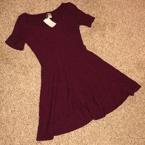 Plum fit & flare dress